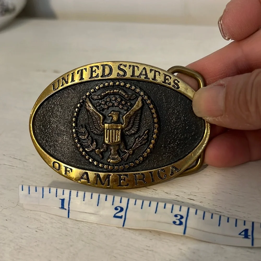Heritage Mint solid brass buckle United States of America